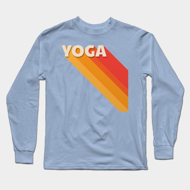 yoga typography Long Sleeve T-Shirt by showmemars